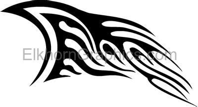 Tribal Flame Sticker 64 - Tribal Flame Stickers | Elkhorn Graphics LLC