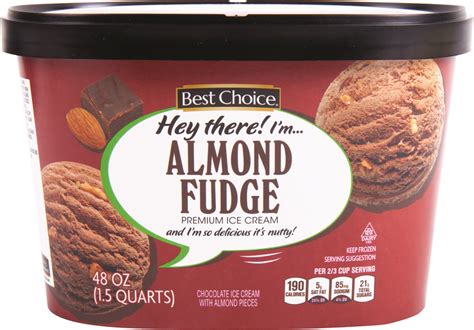 Mosers Foods : Best Choice Almond Fudge Ice Cream Scround 48 oz