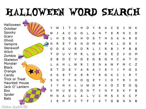 Hard Halloween Word Search Printable Images & Pictures - Becuo