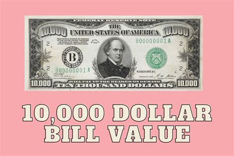 10,000 Dollar Bill Value - Value In Different Conditions - Future Art Fair