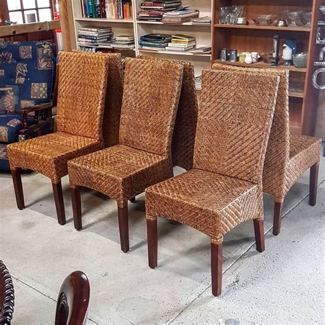 Fresh in are these 6 rattan high back dining chairs 🙂 #furniture #secondhandfurniture # ...