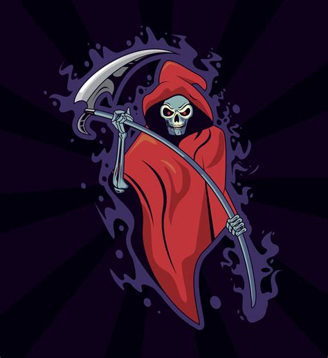 red grim reaper 10312467 Vector Art at Vecteezy