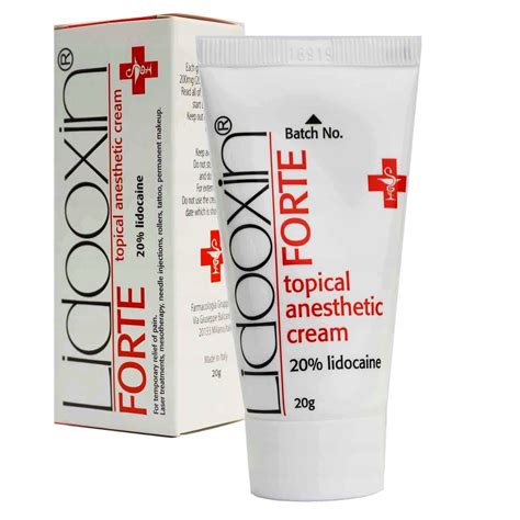 Lidooxin Forte 20% Lidocaine anesthetic - strong topical numbing cream, 20g - European medicines ...