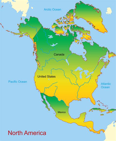 North America Map With Islands