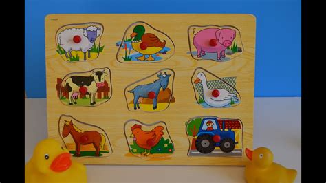 Learn Farm Animals and there sounds with Puzzle toy for preschool ...