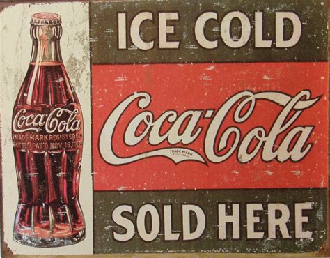 COKE VINTAGE COCA-COLA RUSTIC TIN SIGN - Old Time Signs