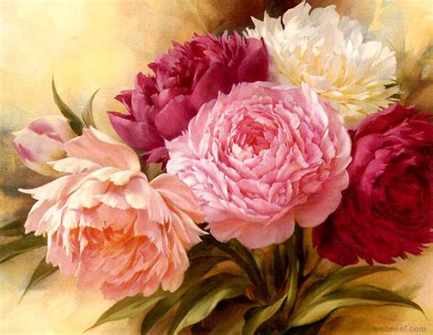 40 Beautiful and Realistic Flower Paintings for your inspiration