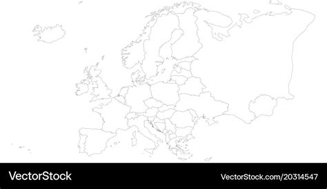 Europe Map Outline Printable Europe Printable Blank Map Royalty Free ...