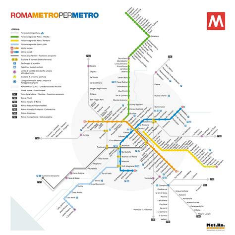 Rome metro station map - Map of Rome metro station (Lazio - Italy)