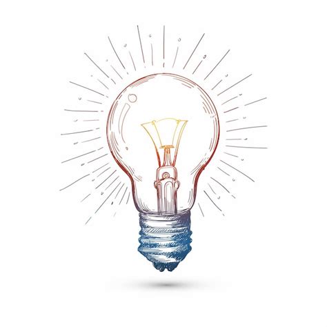 Free Vector | Hand draw light bulb in sketch design