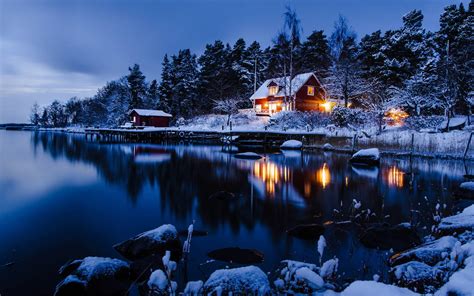 Winter Night Desktop Wallpapers - Top Free Winter Night Desktop Backgrounds - WallpaperAccess