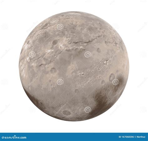 Charon, Moon of Dwarf Planet Pluto Isolated Stock Illustration ...