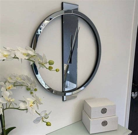 Mirrored Wall Clock Design Wall Clock Wall Decor Clock | Etsy