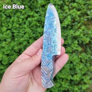 Nile Blue Bismuth Knife in Rainbow, Blue, Ice Blue, Pink or Purple-blue ...