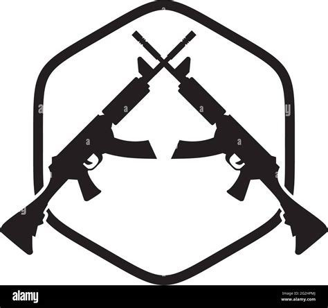 Machine gun logo design vector template Stock Vector Image & Art - Alamy