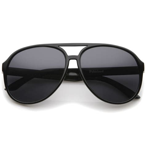 Retro 1980's Plastic Aviator Polarized Lens Sunglasses - zeroUV