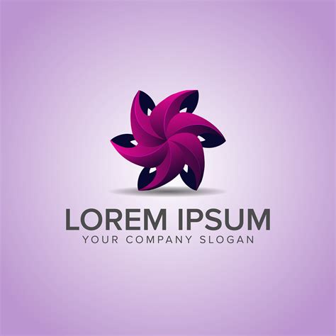 3D flower Logo design concept template. fully editable vector 612840 Vector Art at Vecteezy