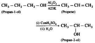 Write and explain reactions to convert propan-l-ol into propan-2-ol. - Sarthaks eConnect ...