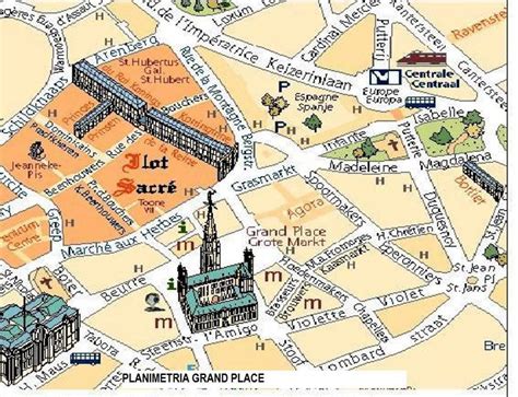 Grand place Bruxelles map - Map of grand place Bruxelles (Belgium)