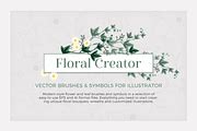 Illustrator Flower & Leaf Brushes, a Brush Add-On by JoZOO