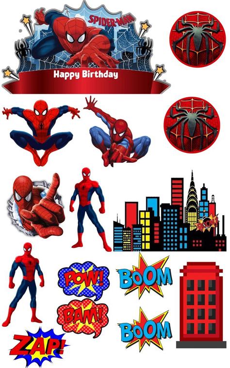 Spiderman Cake Toppers for a Superhero Birthday