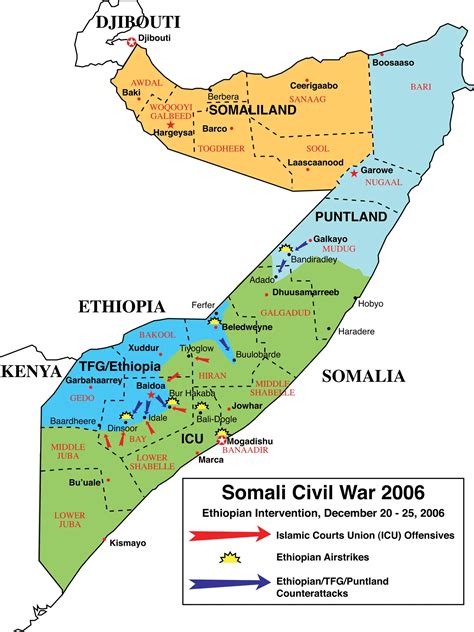 Somalia Civil War 2006 • Mapsof.net