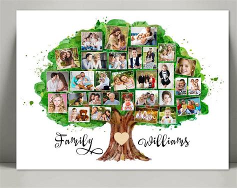 Free Family Tree Photo Collage Template - Printable Word Searches