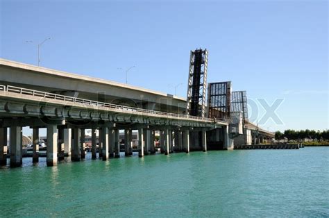 Open Bridge over the Biscayne Bay, ... | Stock image | Colourbox