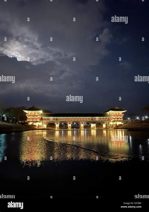 Night view of a bridge in Gyeongju, Korea Stock Photo - Alamy