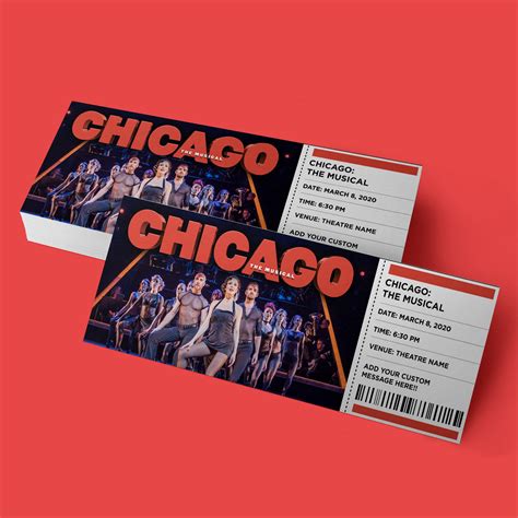 CUSTOM Tickets Chicago The Musical Broadway Musical | Etsy