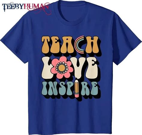 Retro Groovy Teacher Inspirational Happy Back To School T-Shirt ...