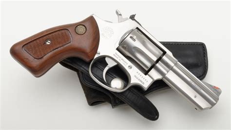 Taurus .22 Magnum double action stainless steel revolver with 3” barrel, serial number MB69689. The