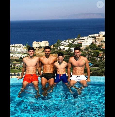 Photo : Enzo, Luca, Theo et Elyaz Zidane posent lors de vacances en Grèce. Photo postée sur ...