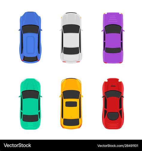 Car top view icon vehicle Royalty Free Vector Image