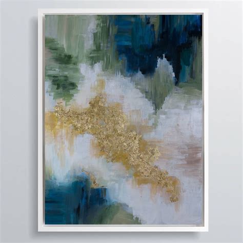 'Bella Verde' Framed Giclée Abstract Canvas Print Art By AttikoArt | Gold abstract painting ...