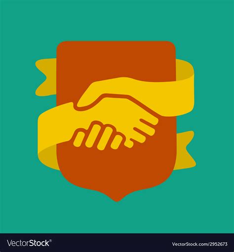 Handshake symbol Royalty Free Vector Image - VectorStock