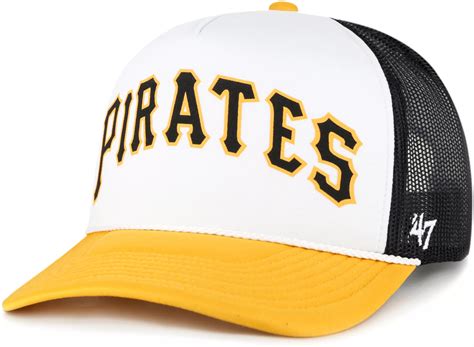 '47 Adult Pittsburgh Pirates Black Script Trucker Hat - Big Apple Buddy