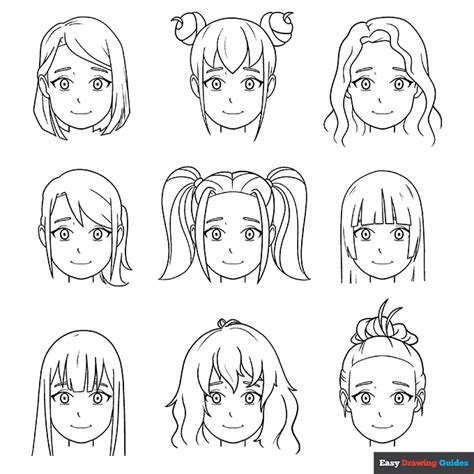 How To Draw Anime Hair In A Bun