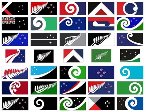 new zealand flag design – long list of 40 proposals unveiled