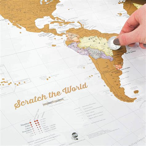 Scratch Off World Map - Scratch to reveal the places you travel