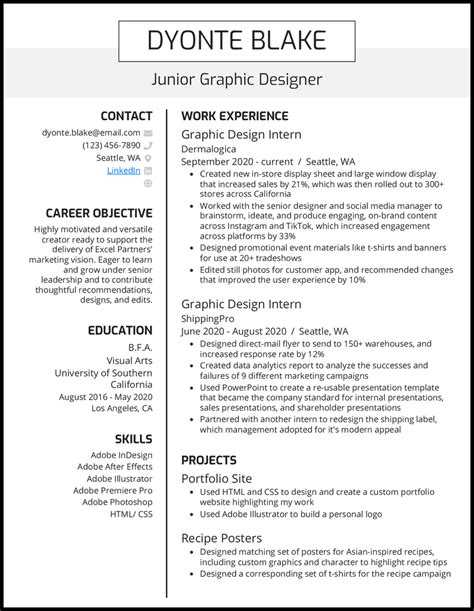 22 Graphic Designer Resume Examples That Work in 2024