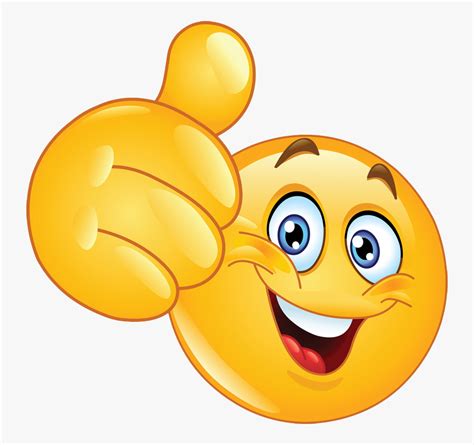 Wow Emoji Png - Smiley Face With Thumb Up , Free Transparent Clipart ...