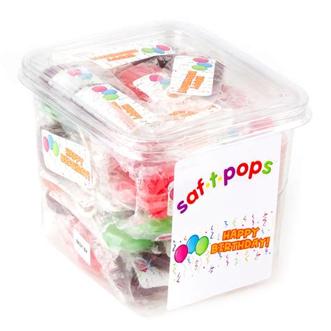 Saf-T-Pops 'Happy Birthday' -1.43 LB • Lollipops & Suckers • Bulk Candy ...