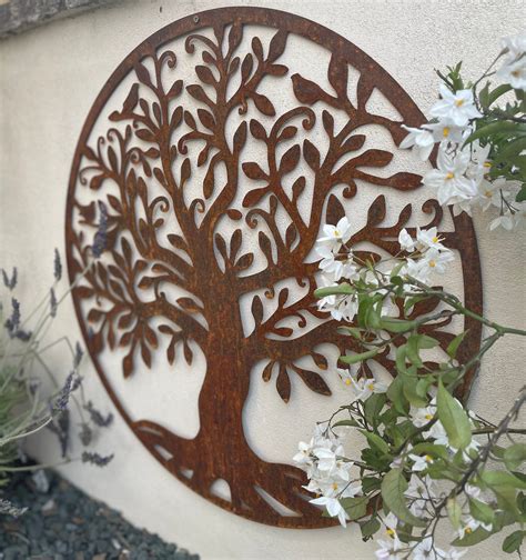 Tree of Life Wall Art Garden Circle Tree of Life Rustic - Etsy UK