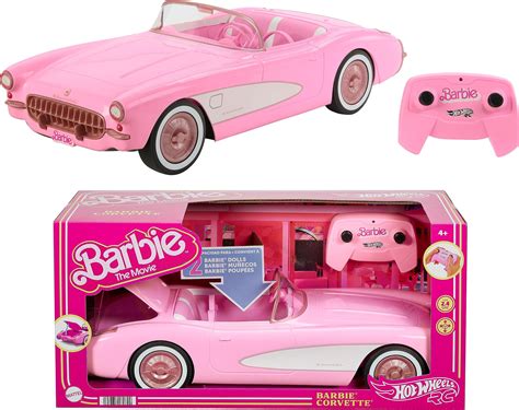 Hot Wheels - RC Barbie Corvette - Remote Control Car - Barbie The Movie ...