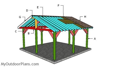 18x18 Shelter Gable Roof Plans | MyOutdoorPlans