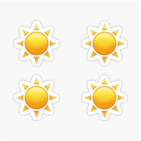 "Sun emoji sticker pack" Sticker by shannon1844 | Redbubble