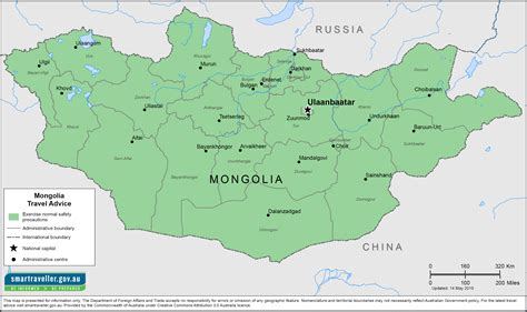 Mongolia Tourist Map