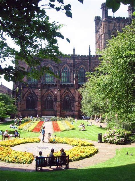 www.adebroom.plus.com - cathedral-gdns-from-roman-wall - chester architecture, cityscapes and ...