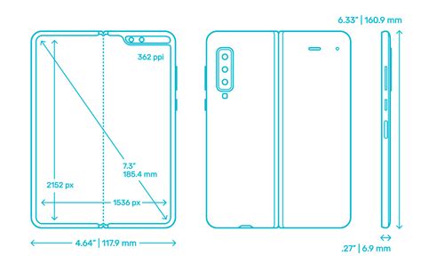 Samsung Galaxy Fold (2019) Dimensions & Drawings | Dimensions.Guide